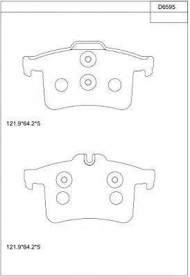 KD6595 set placute frana,frana disc ASIMCO 