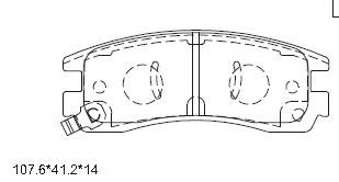 set placute frana,frana disc