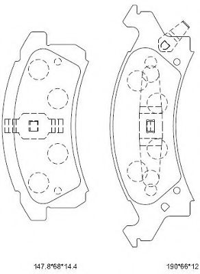 set placute frana,frana disc