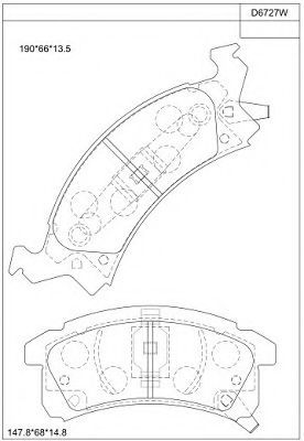 set placute frana,frana disc