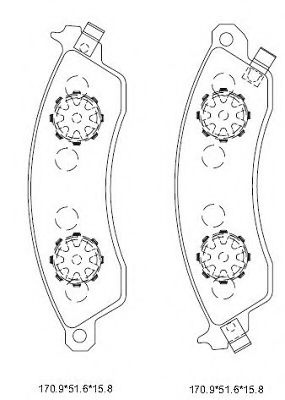 set placute frana,frana disc
