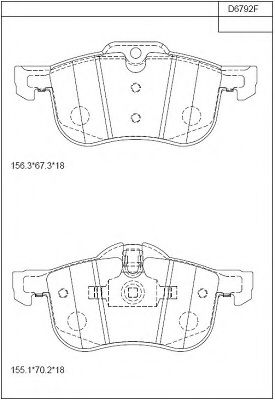 set placute frana,frana disc