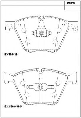 KD7009 set placute frana,frana disc ASIMCO 
