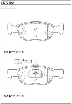 set placute frana,frana disc