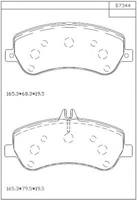 set placute frana,frana disc