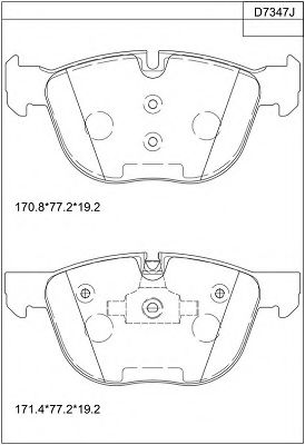 KD7347 set placute frana,frana disc ASIMCO 