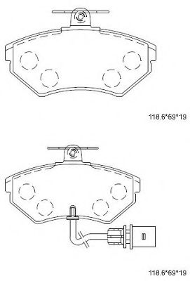 set placute frana,frana disc