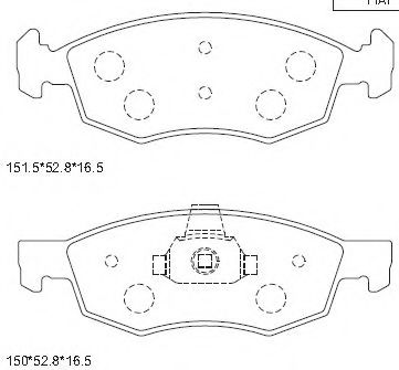 set placute frana,frana disc