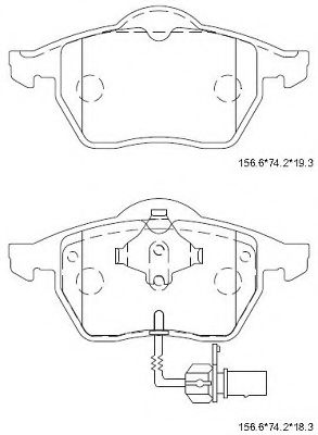 set placute frana,frana disc