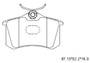 KD7797 set placute frana,frana disc ASIMCO 