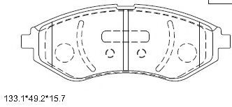 set placute frana,frana disc