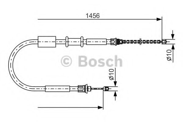 1 987 477 384 Cablu, frana de parcare BOSCH 
