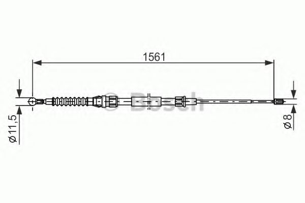 1 987 477 942 Cablu, frana de parcare BOSCH 