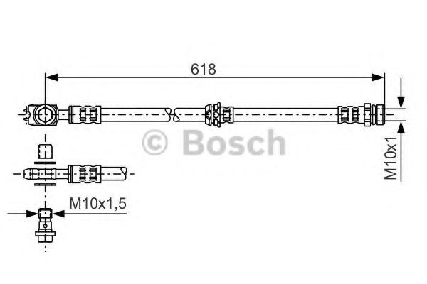 1 987 481 173 Furtun frana BOSCH 