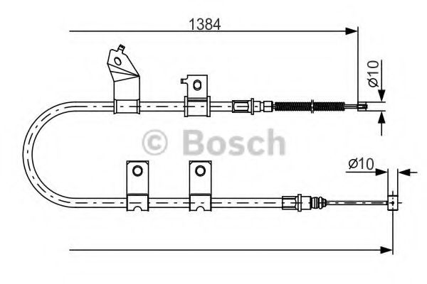 1 987 482 082 Cablu, frana de parcare BOSCH 