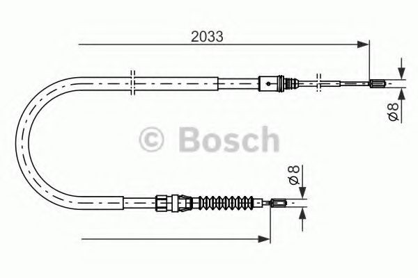 1 987 482 190 Cablu, frana de parcare BOSCH 