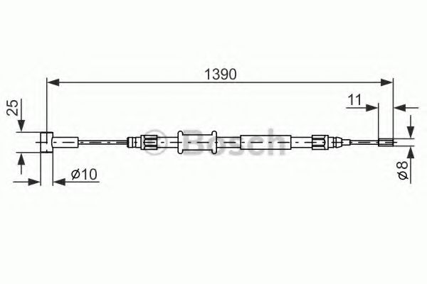 1 987 482 213 Cablu, frana de parcare BOSCH 