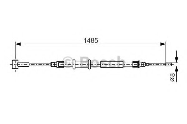 1 987 482 214 Cablu, frana de parcare BOSCH 