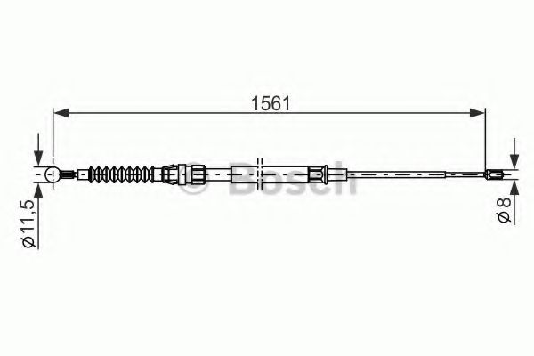1 987 482 264 Cablu, frana de parcare BOSCH 