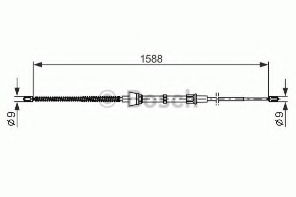 1 987 482 266 Cablu, frana de parcare BOSCH 