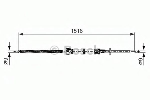 1 987 482 375 Cablu, frana de parcare BOSCH 