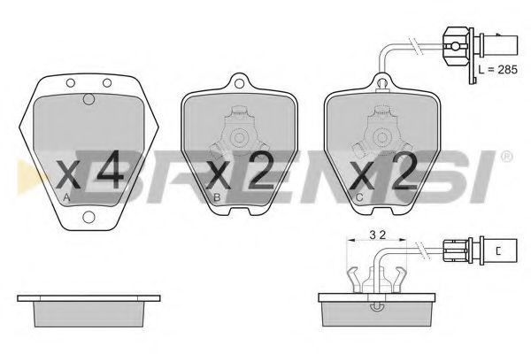 set placute frana,frana disc