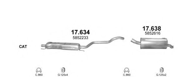 POLMO99305 Sistem de esapament POLMO 