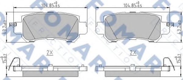 set placute frana,frana disc