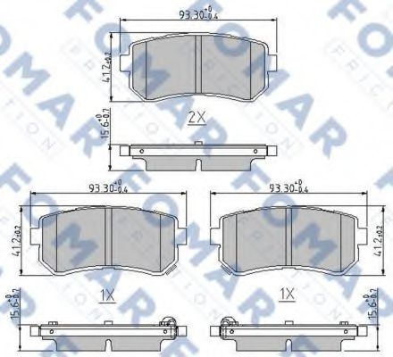 set placute frana,frana disc