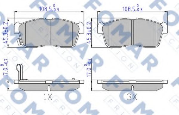 set placute frana,frana disc