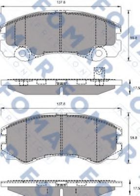 set placute frana,frana disc