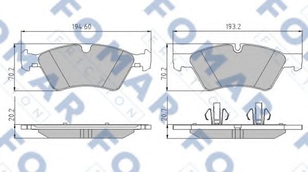 set placute frana,frana disc