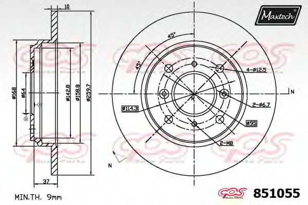 851055.6880 Disc frana MAXTECH 