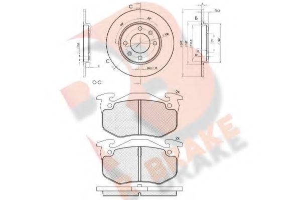 Set frana, frana disc