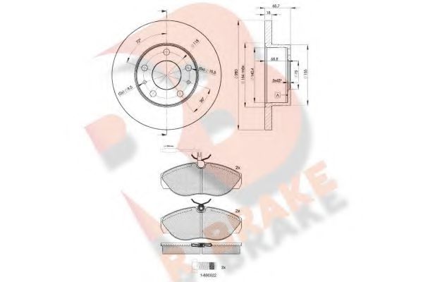 Set frana, frana disc