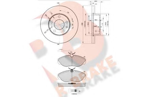 Set frana, frana disc