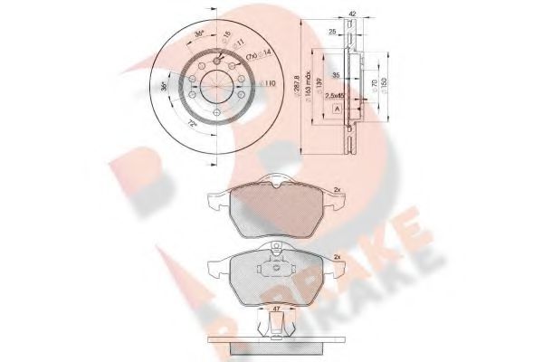 Set frana, frana disc