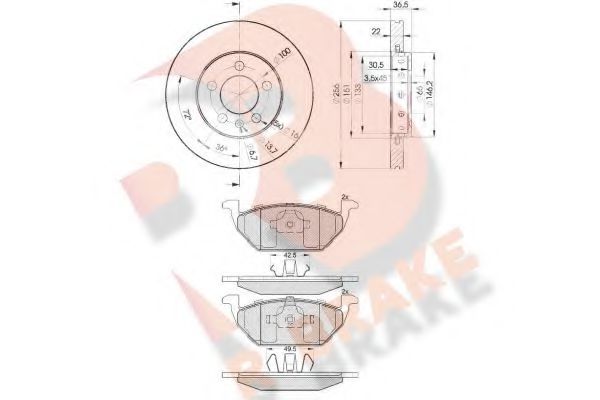 Set frana, frana disc