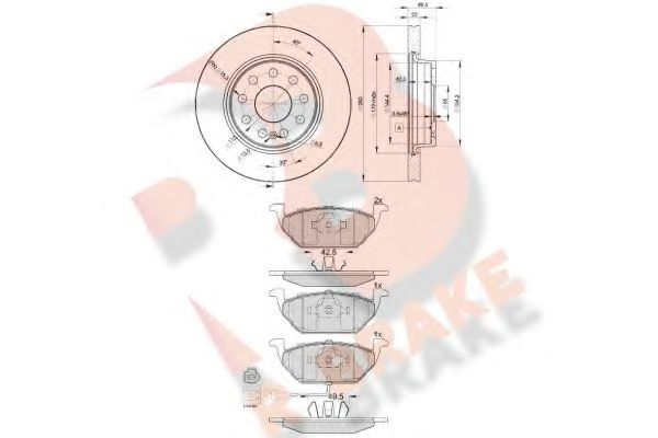 3R13495614 Set frana, frana disc R BRAKE 
