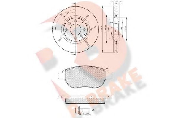 Set frana, frana disc