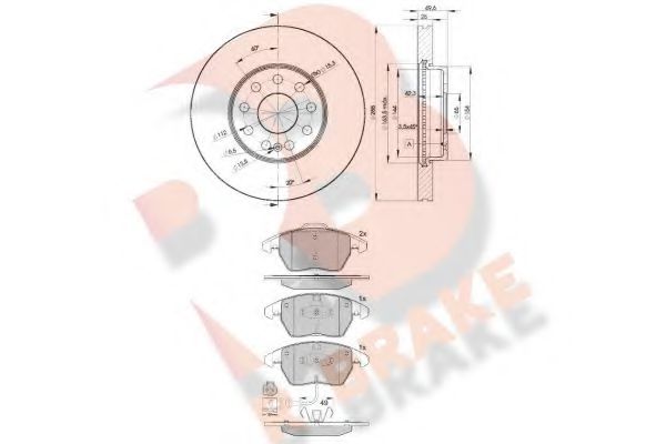 3R15675615 Set frana, frana disc R BRAKE 