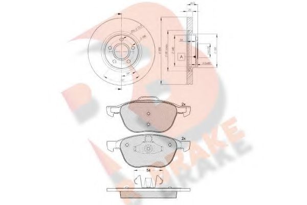 Set frana, frana disc