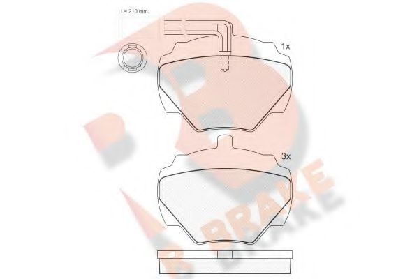 set placute frana,frana disc