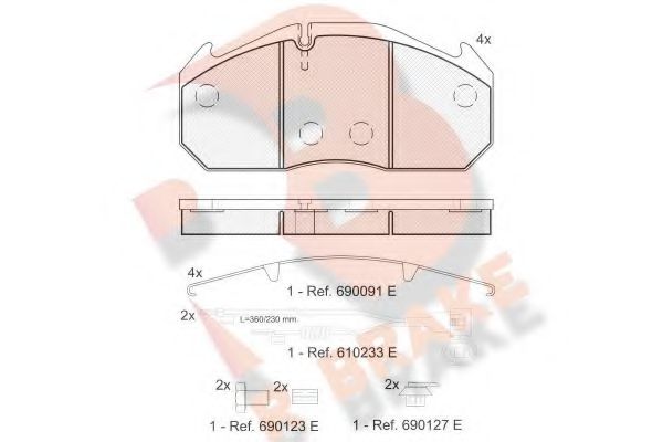 set placute frana,frana disc