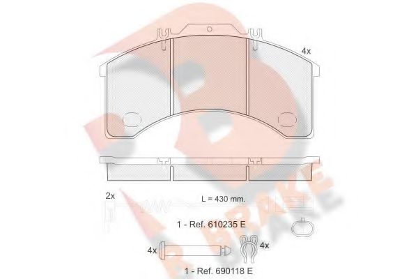 set placute frana,frana disc