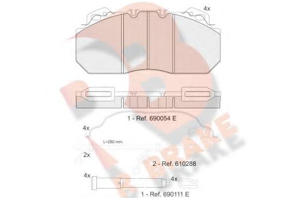 set placute frana,frana disc