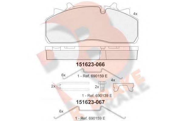 set placute frana,frana disc