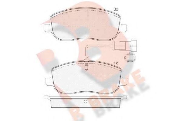 RB1732 set placute frana,frana disc R BRAKE 