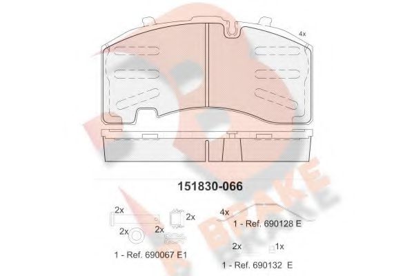 set placute frana,frana disc