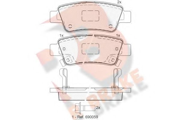 set placute frana,frana disc
